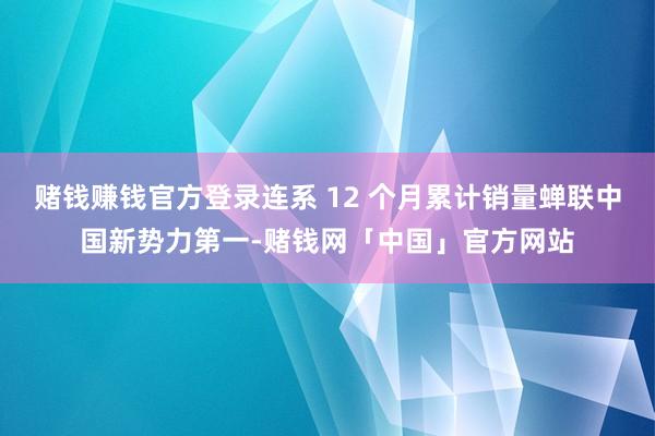 赌钱赚钱官方登录连系 12 个月累计销量蝉联中国新势力第一-赌钱网「中国」官方网站