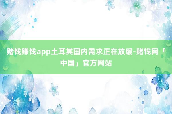 赌钱赚钱app土耳其国内需求正在放缓-赌钱网「中国」官方网站