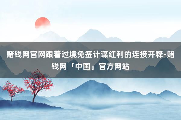 赌钱网官网跟着过境免签计谋红利的连接开释-赌钱网「中国」官方网站