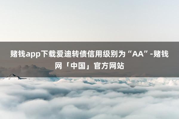 赌钱app下载爱迪转债信用级别为“AA”-赌钱网「中国」官方网站