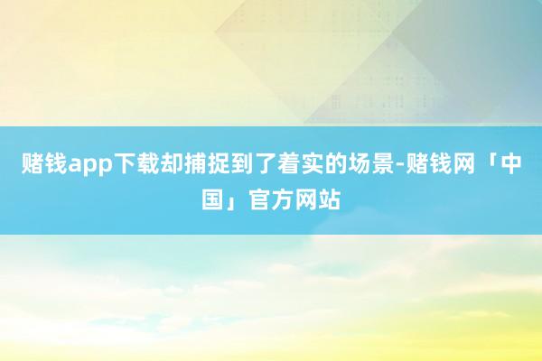 赌钱app下载却捕捉到了着实的场景-赌钱网「中国」官方网站